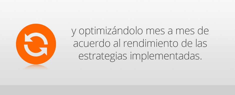 Optimizamos su sitio mes a mes de acuerdo al rendimiento de las estrategias